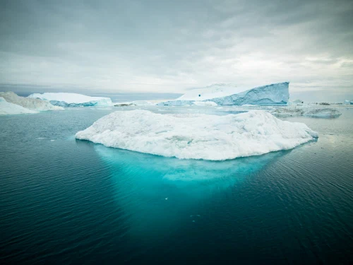 An iceberg in still water